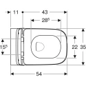 Bastidor GEBERIT Duofix pack cisterna empotrada y pulsador DELTA 50 con inodoro suspendido Smyle Square de Geberit