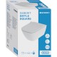 BASTIDOR ROCA DUPLO ONE PACK CISTERNA EMPOTRADA Y PULSADOR PL1 CROMO BRILLO CON INODORO SUSPENDIDO SMYLE SQUARE DE GEBERIT