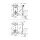 BASTIDOR GROHE PACK CISTERNA EMPOTRADA Y PULSADOR CROMO BRILLO CON INODORO SUSPENDIDO TREND CON SISTEMA VORTEX KOLLER POOL