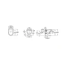Bastidor GEBERIT Duofix pack cisterna empotrada y pulsador DELTA 50 Negro BR con inodoro suspendido Rim-ex ROCA ONA blanco