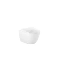 Bastidor GEBERIT Duofix pack cisterna empotrada y pulsador DELTA 50 Negro BR con inodoro suspendido Rim-ex ROCA ONA blanco