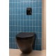 GEBERIT Duofix pack bâti-support encastrè et bouton poussoir delta 01 bl avec WC suspendu KALIOPA Noir 49cm AQUA