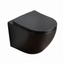BASTIDOR GROHE PACK CISTERNA EMPOTRADA Y PULSADOR CROMO CON INODORO SUSPENDIDO AQUA-ARIA WC KALIOPA NEGRO MATE