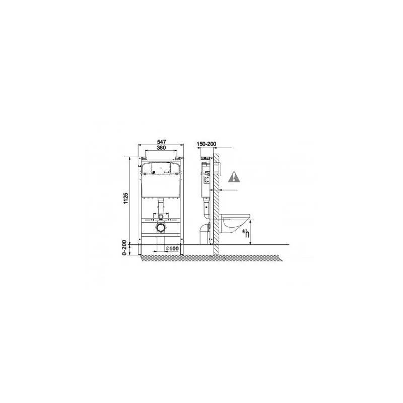 BASTIDOR GROHE PACK CISTERNA EMPOTRADA Y PULSADOR CROMO CON INODORO SUSPENDIDO AQUA WC RUBIN NEGRO MATE