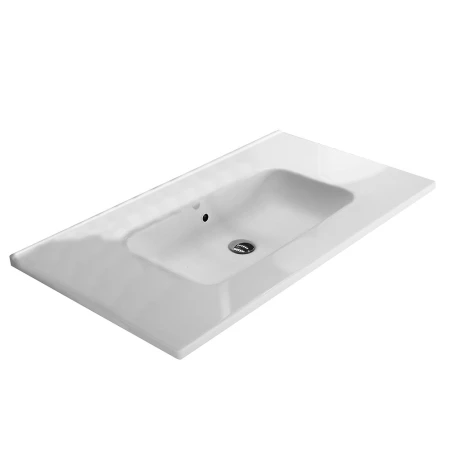 SDZ Lavabo RUBI BLANCO MATE 101x46 Seno Centrado Ceramico