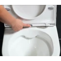 Bastidor GROHE pack cisterna empotrada y pulsador cromo brillo con inodoro suspendido Rim-ex Brevis blanco br de SAT