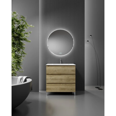 Mueble de Baño Barcelona Roble Natural 80x46