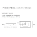 Lavabo Encastrado SDZ RUBI BLANCO MATE 81x46 Seno Centrado Cerámico