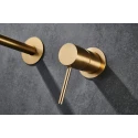 Grifo monomando MATERIA CR para lavabo oro cepillado