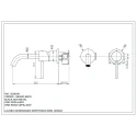 Grifo monomando MATERIA CR para lavabo oro cepillado
