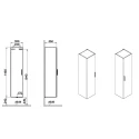 Mueble de baño MIAMI blanco brillo Columna de 35x35x145