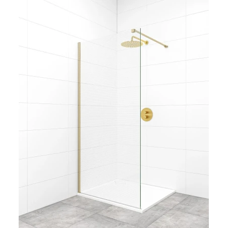 KIT FIJO ORO MATE 100CM VIDRIO, ANCLAJES Y SOPORTE
