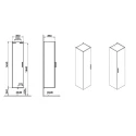 Mueble de baño MIAMI Roble Columna de 35x35x145