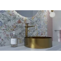 Grifo Monomando 25,4 cms CAPRI ORO CEPILLADO Lavabo Alto