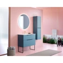 Mueble de Baño Isquia 100 ISLAND Mate Tirador negro