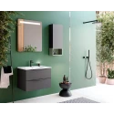 MUEBLE BAÑO RODAS ANTRACITA 2 CAJONES 100 CMS NEGRO
