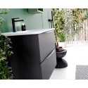 MUEBLE BAÑO RODAS ANTRACITA 2 CAJONES 80 CMS NEGRO