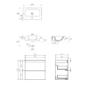 Mueble de baño MYKONOS 60 BLANCO BR C/Lavabo 60x37,5