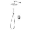 KIT ducha empotrada ACERO con monomando cromado