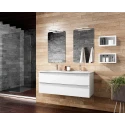 MUEBLE BAÑO RODAS BLANCO MATE 2 CAJONES 100 CMS BLANCO