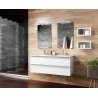 MUEBLE BAÑO RODAS BLANCO MATE 2 CAJONES 100 CMS BLANCO