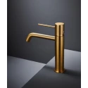 Grifo MATERIA CR monomando lavabo oro cepillado