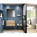 Mueble de baño DUE ROBLE natural 2 cajones  80x46