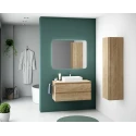 Mueble de baño Due Roble natural de dos cajones 100x46