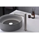 Grifo monomando ACERO para lavabo alto
