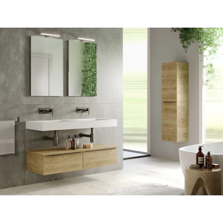 Mueble de baño ITALIA 1 cajón de Roble Natural 80 cm