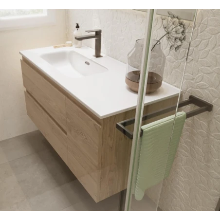 Mueble de baño NUBE ROBLE NATURAL de 100X46