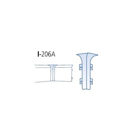 Eurozócalo esquina interior I-206A aluminio 2 ml Euroshrink