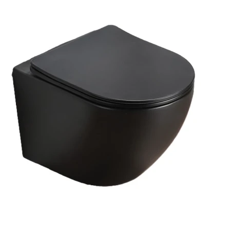 INODORO SUSPENDIDO KALIOPA NEGRO MATE CON TAPA Y ASIENTO SOFTCLOSE DE AQUA
