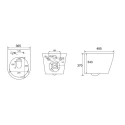 BASTIDOR GROHE PACK CISTERNA EMPOTRADA Y PULSADOR EVEN NEGRO MAT CON INODORO SUSPENDIDO RIMLESS OASIS BLANCO BRILLO 48CM