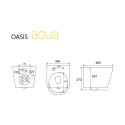 BASTIDOR ROCA DUPLO PACK CISTERNA EMPOTRADA Y PULSADOR PL1 DUAL CROMO BR CON INODORO SUSPENDIDO RIMLESS OASIS BLANCO BRILLO 48CM