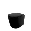 BASTIDOR GEBERIT PACK CISTERNA EMPOTRADA Y PULSADOR DELTA 50 NEGRO  BR CON INODORO SUSPENDIDO RIMLESS MIRAGE NEGRO MATE 48CM
