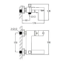 Grifo Monomando Baño-Ducha Levanta LE222 Optima