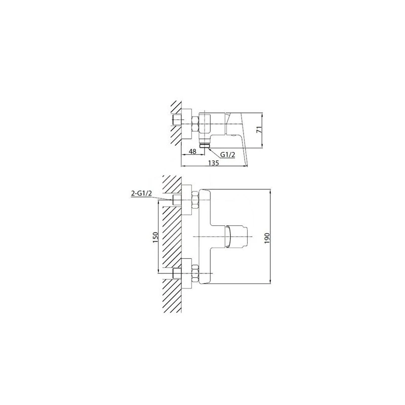 GRIFO MONOMANDO DUCHA CUBE WAY CU268 OPTIMA