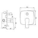 Grifo Monomando Empotrado Cube Way CU215 Optima