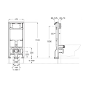 BASTIDOR ROCA DUPLO ONE, PACK CISTERNA EMPOTRADA Y PULSADOR PL10 NEGRO MATE