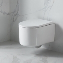 BASTIDOR ROCA DUPLO CON CISTERNA EMPOTRADA, PULSADOR PL10 BLANCO MATE, INODORO SUSPENDIDO TORNADO 72 SISTEMA VORTEX BLANCO SAT