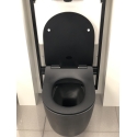 BASTIDOR ROCA DUPLO ONE PACK CISTERNA EMPOTRADA Y PULSADOR PL7 NEGRO MAT CON INODORO SUSPENDIDO Rim-ex Alfa Glacera negro mate