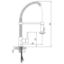 Grifo Caño Alto Extraible Cocina OPS176 Optima