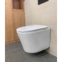 BASTIDOR ROCA ACTIVE PACK CISTERNA EMPOTRADA Y PULSADOR CROMO MAT CON INODORO SUSPENDIDO RIMLESS OASIS BLANCO BRILLO 48CM