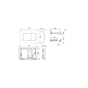 BASTIDOR ROCA ACTIVE PACK CISTERNA EMPOTRADA Y PULSADOR NEGRO MAT CON INODORO SUSPENDIDO ROUND SMART 52 cm TOR 3 TAPA FINA