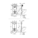 BASTIDOR GROHE PACK CISTERNA EMPOTRADA Y PULSADOR NEGRO MATE CON INODORO SUSPENDIDO ROUND SMART 52cm TOR 3 CON TAPA FINA KP
