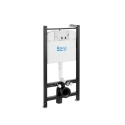 Bastidor ROCA Active pack cisterna empotrada y pulsador Blanco con inodoro suspendido ROUND Tornado 3.0 de KP Tapa Fina