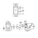 BASTIDOR GROHE PACK CISTERNA EMPOTRADA Y PULSADOR EVEN NEGRO MATE CON INODORO SUSPENDIDO ROCA THE GAP CON SISTEMA RIMLESS