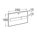 BASTIDOR ROCA DUPLO PACK CISTERNA EMPOTRADA Y PULSADOR PL7 NEG MAT CON INODORO SUSPENDIDO ROCA THE GAP BL BR CON SISTEMA RIMLESS