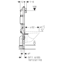 BASTIDOR GEBERIT PACK CISTERNA EMPOTRADA Y PULSADOR DELTA 50 NEGRO BR CON INODORO SUSPENDIDO ROCA THE GAP CON SISTEMA RIMLESS